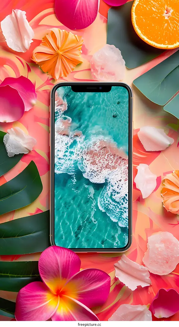 Tropical Beach Phone Wallpaper