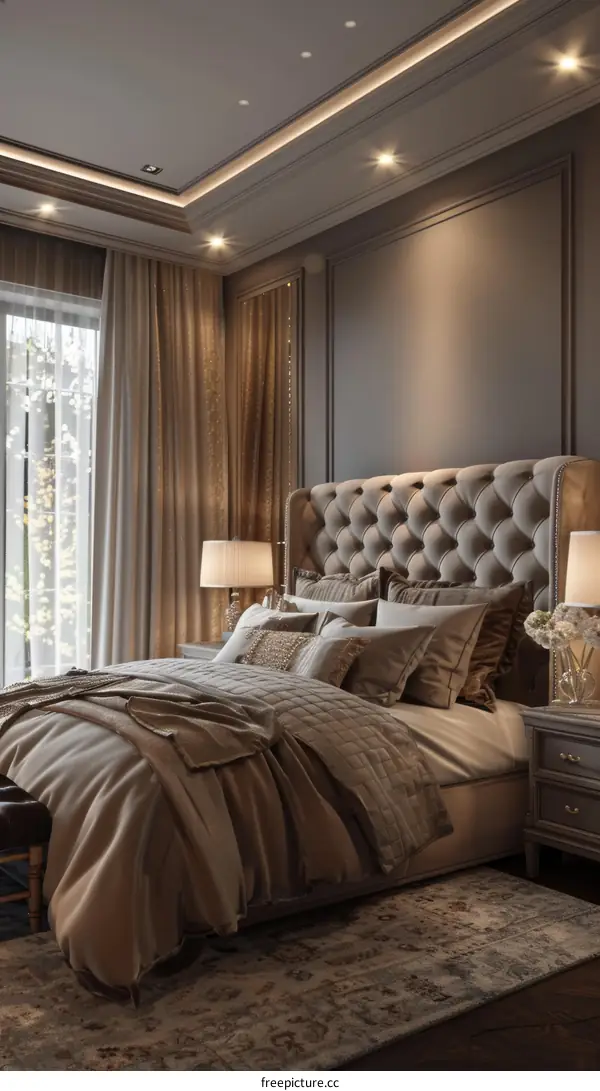 Luxury Bedroom Interior Design Illustration