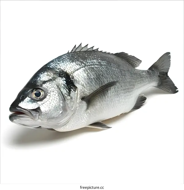 Fresh Fish on White Background