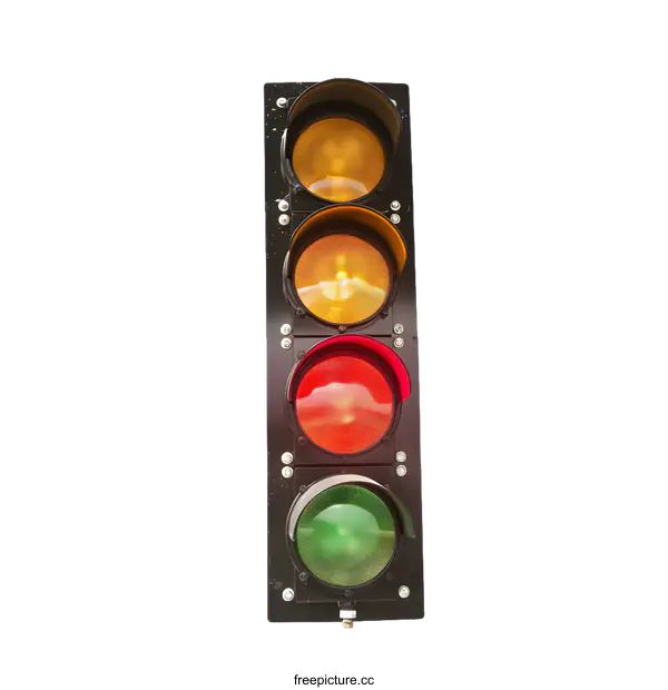 [Transparent Background PNG]Traffic Light Green Signal on White Background