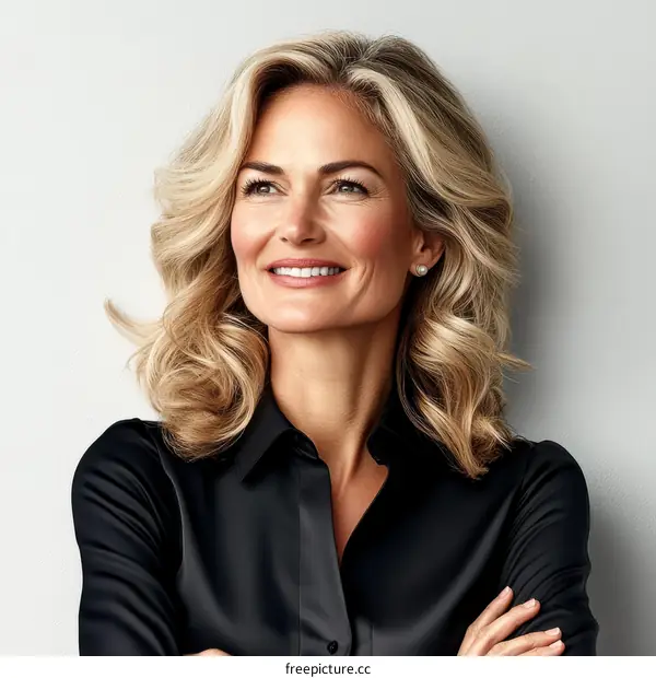 Elegant Woman Posing Confidently