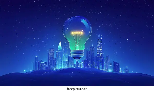 Innovation City of Ideas Light Bulb