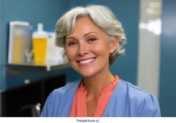 Smiling Woman Medical Professional Portrait