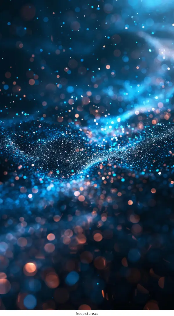 Vibrant Blue and Orange Glitter Background