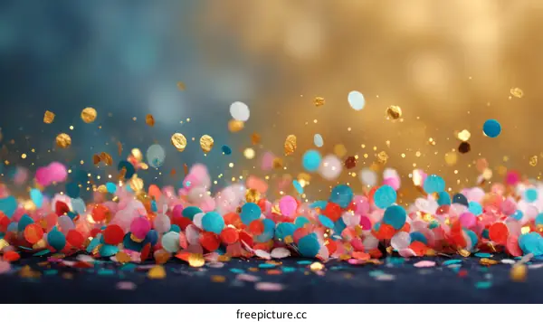 Colorful Confetti Celebration Background