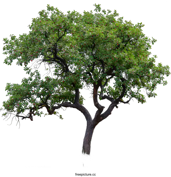 [Transparent Background PNG]Isolated Green Tree with White Background
