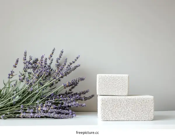 Lavender Bouquet and Decorative Blocks