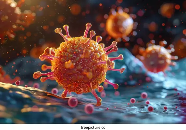 Artistic Rendering of a Virus: Microscopic World