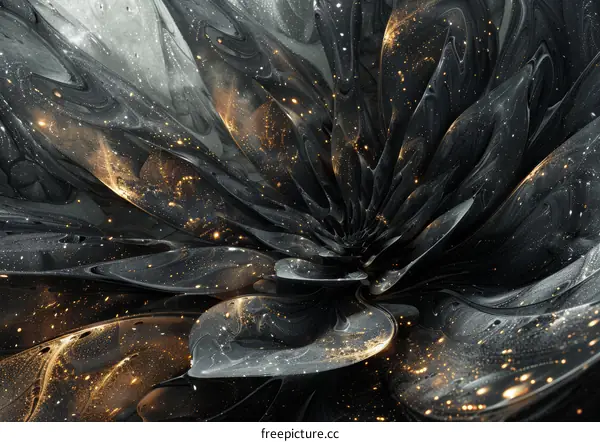 Black and gold flower