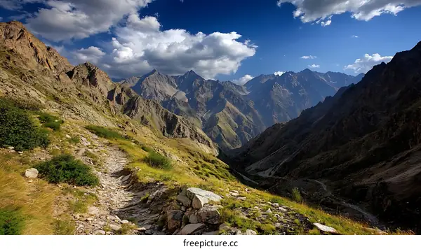 Majestic Mountain Valley Scenic Landscape