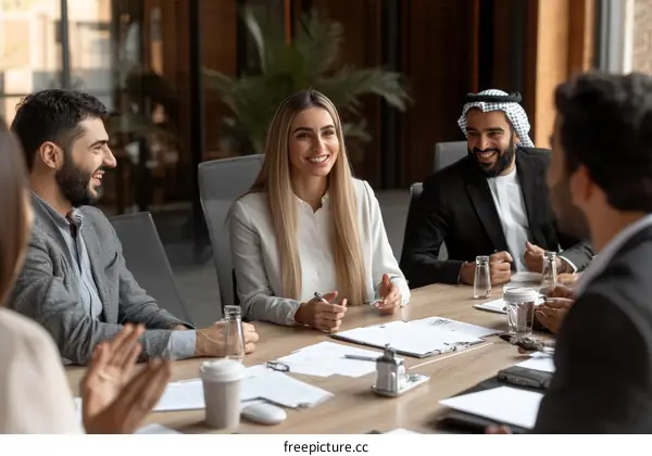 Business Meeting Discussion Diverse Group