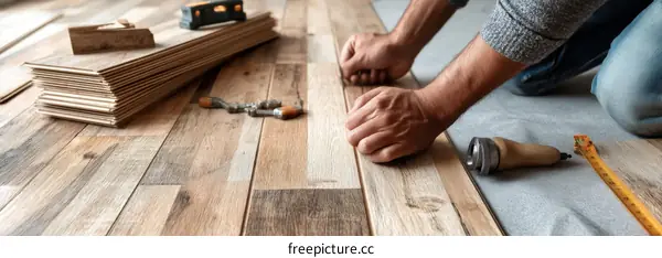Installing Laminate Flooring with Tools and Materials