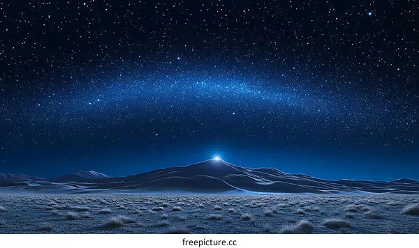 Starry Night Desert Landscape
