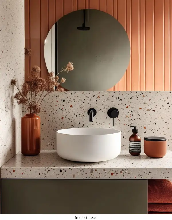 Modern Bathroom Vanity with Terrazzo Countertop