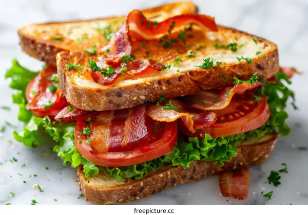 Delectable BLT Sandwich with Crispy Toasted Bread