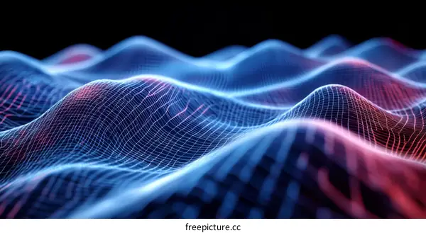 Abstract Wave Network Graphic Design