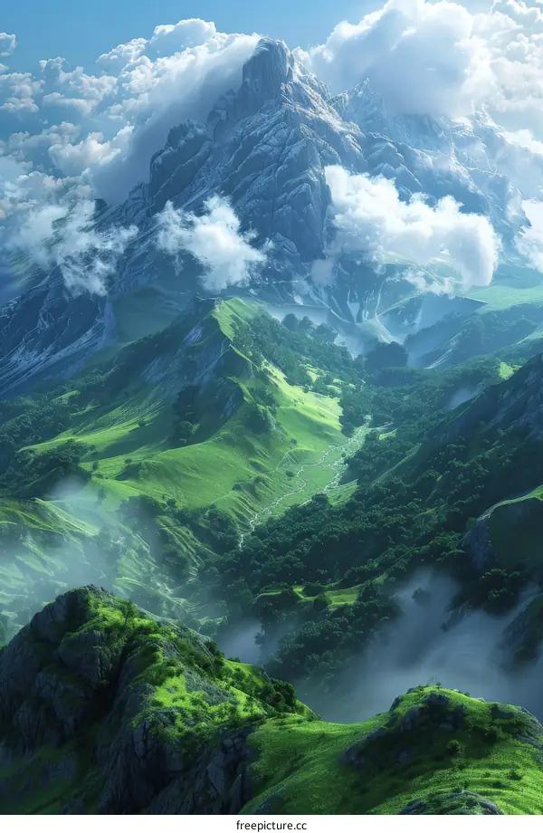 Majestic Mountain Range Panorama