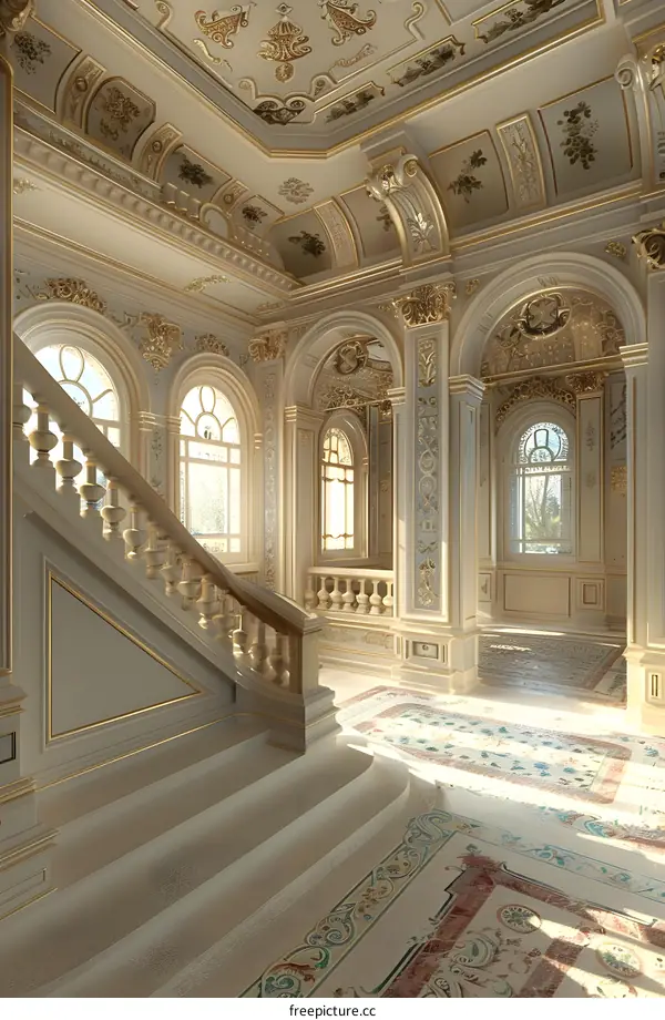 Grand Foyer with Elegant Staircase