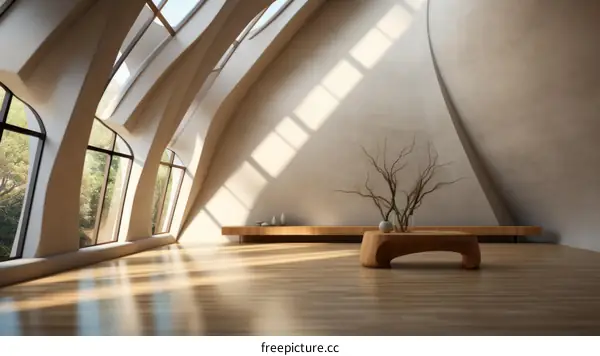 Bright and Airy Room With Large Windows