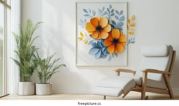 Stylish Modern Home Decor with Paper Flowers