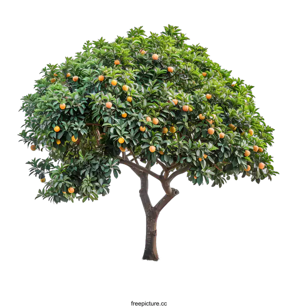 [Transparent Background PNG]Isolated Orange Tree with White Background