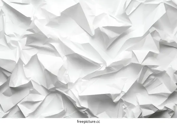 White crumpled paper texture background