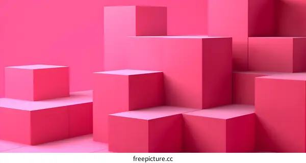 Pink geometric shapes background