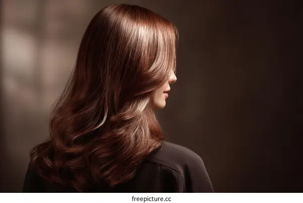 Elegant Woman with Beautiful Wavy Hair
