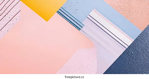 Abstract Geometric Shapes in Pastel Colors