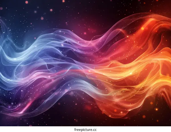 Abstract Colorful Flowing Lines Design