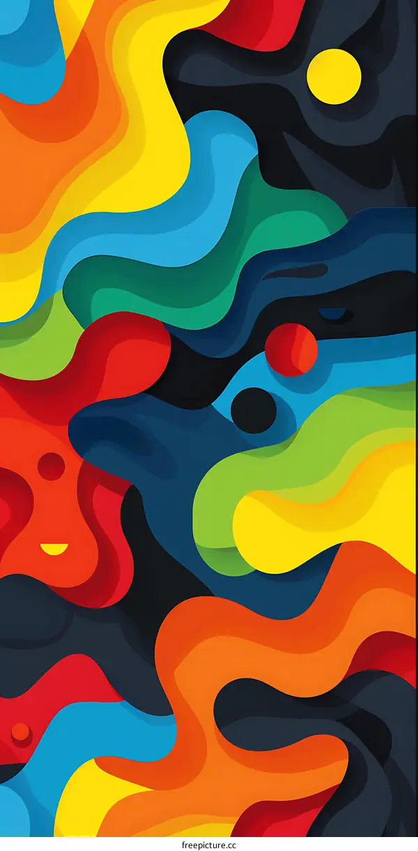 Abstract Colorful Wavy Background