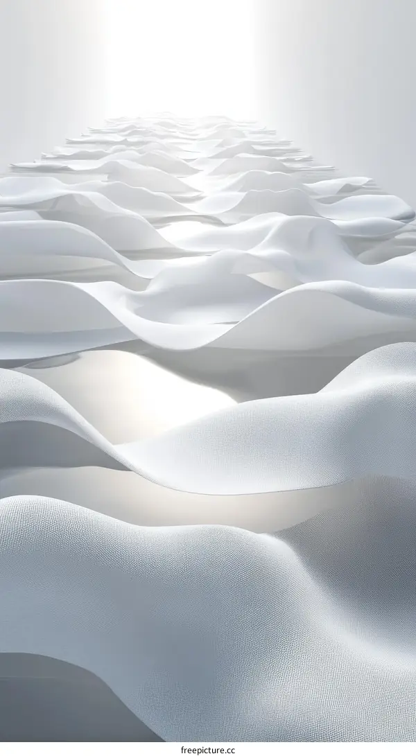 Abstract White Fabric Design