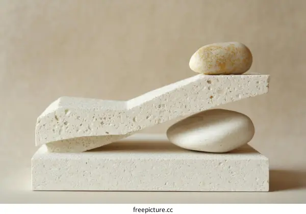 Abstract Composition of Balanced Stones on a Slab