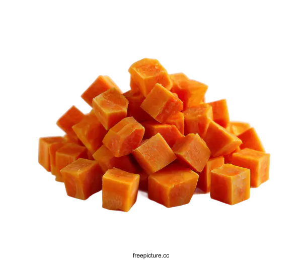 [Transparent Background PNG]Frozen Pumpkin Cubes for Cooking
