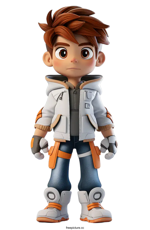 [Transparent Background PNG]3D rendering of a cartoon character