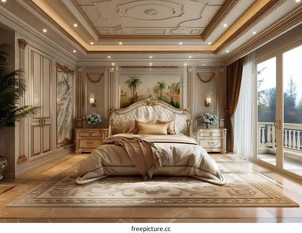 European-style luxury bedroom