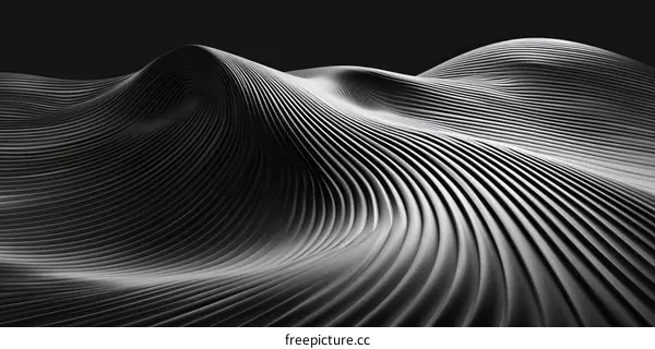 Black and white striped undulating terrain