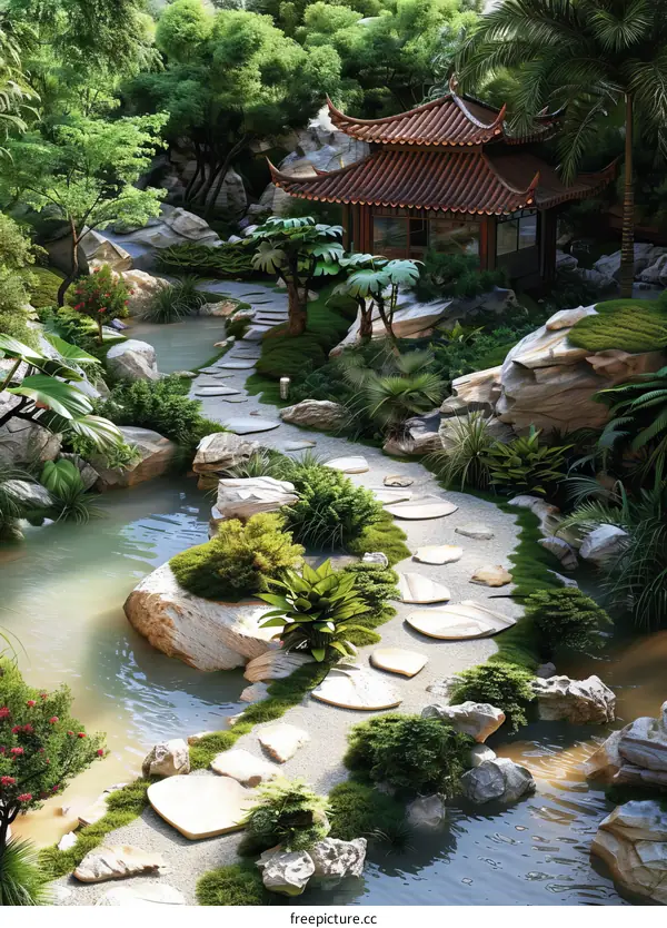 Chinese Style Garden Landscape Design Renderings