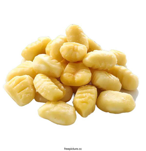 [Transparent Background PNG]Pile of gnocchi on white background