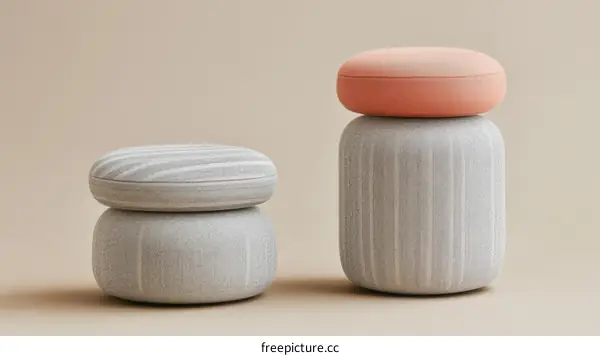 Modern Abstract Decorative Poufs