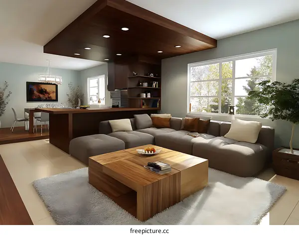 Modern Open-Plan Living Room Design