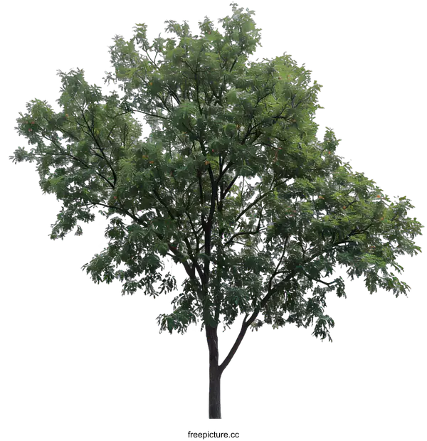 [Transparent Background PNG]Isolated Green Tree on White Background