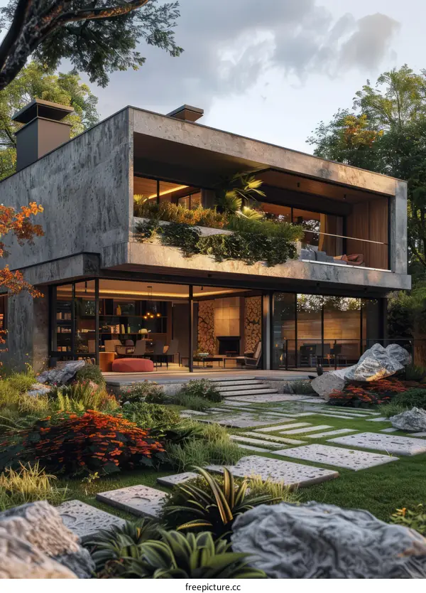 A Stunning Contemporary House with a Beautiful Garden