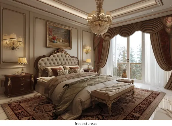 Luxury Bedroom Interior Design Illustration