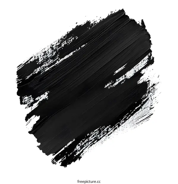 Black Abstract Paint Brush Stroke Background