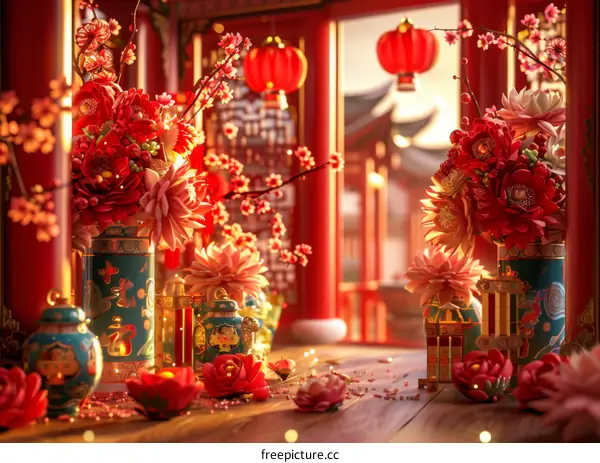 Chinese New Year Decorations for Luck, Wealth, Health, Family