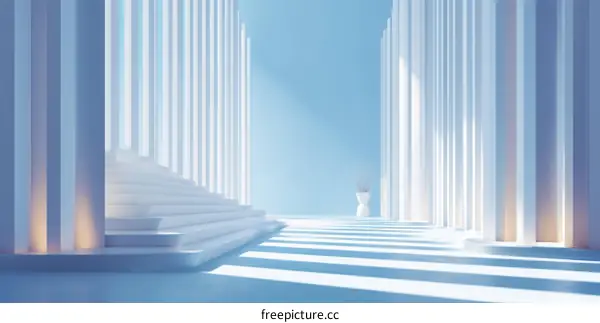 Abstract White Architectural Interior Design