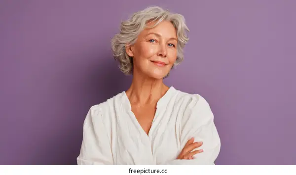 Portrait of a Senior Woman with a Confident Expression