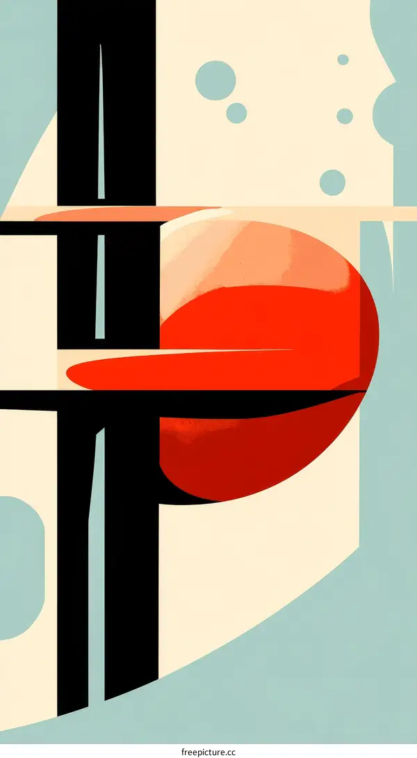 Abstract Geometric Shapes Composition