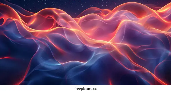 Abstract Colorful Flowing Lines Background